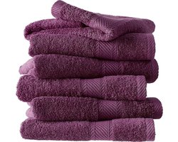 De Witte Lietaer Handdoeken Helene Beet Red 50 x 100 cm - 6 stuks - Katoen