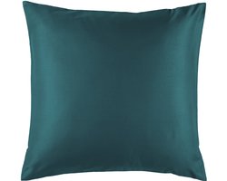 De Witte Lietaer Kussensloop Olivia Lake Green - 63 x 63 cm - Groen - Katoen Satijn