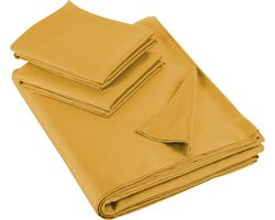 De Witte Lietaer Lakenset Olivia - Tweepersoons - 280 x 280 cm - Geel - Satijnkatoen