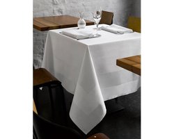 De Witte Lietaer Luna-a Tafelkleed 160 x 310 cm - damast/wit