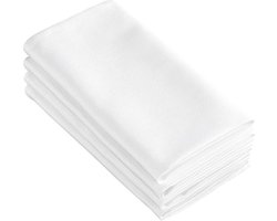De Witte Lietaer Servetten, Kalahari Wit (4 st.) - 51 x 51 cm - 100% Katoen