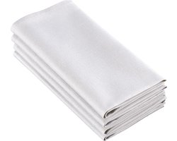 De Witte Lietaer Servetten, Sonora Parelwit (4 st.) - 50 x 50 cm - 100% Katoen
