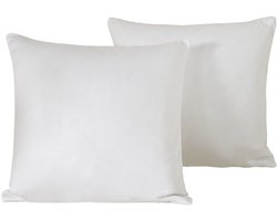 De Witte Lietaer Set Kussenslopen Olivia Off White - 2 stuks - 40 x 40 cm - Wit - Katoen Satijn
