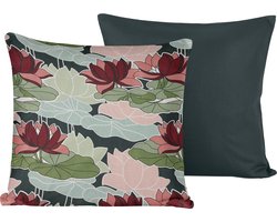 De Witte Lietaer Sierkussensloop Set Koi Tidepool - 40 x 40 cm - Satijn Katoen