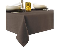 De Witte Lietaer Tafellaken Rond, Chocolate - Ø 210 cm - 100% Polyester
