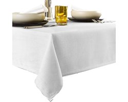 De Witte Lietaer Tafellaken Rond, Gibson Wit - Ø 210 cm - 100% Polyester