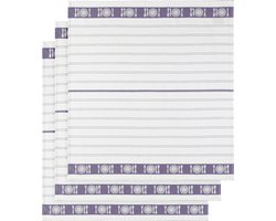 De Witte Lietaer Theedoek BML, Lipstick Lavendel - 3 stuks - 65 x 65 cm - Katoen