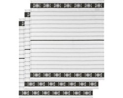 De Witte Lietaer Theedoek BML, Zwart - 3 stuks - 65 x 65 cm - Katoen