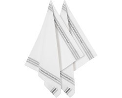 De Witte Lietaer Theedoek Dish, Grijs - 2 stuks - 65 x 70 cm - Katoen/Linnen