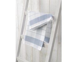 De Witte Lietaer Theedoek Glazendoek Mixte Blue 2 stuks 68 x 68 cm