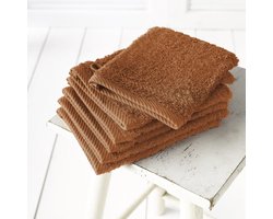 De Witte Lietaer Washandjes, Helene Caramel - 15 x 21 cm - 6 stuks - Katoen