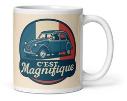 De2pktjes - C’est Magnifique Mok – Voor echte 2CV-liefhebbers - 300ml