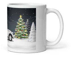 De2pktjes - Citroën 2CV Kersteditie Mok - Witte Glanzende Mok - 300 ml