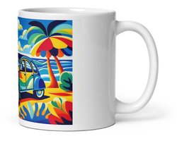 De2pktjes - Mok Citroën 2CV x Matisse – Koffie met een Kleurrijke Knipoog - 300ml