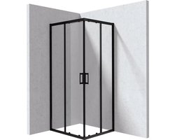Deante Funkia Evo KYC_N099P Douchecabine zwart 90x90x195 cm - Antikalk Nano Coating - Veiligheidsglas