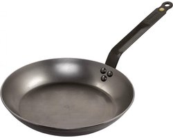 DeBuyer Carbone Plus Koekenpannen Pannenset Inductie - Zonder Anti Aanbaklaag - PFAS vrij - Inclusief Spatel en Panbeschermers