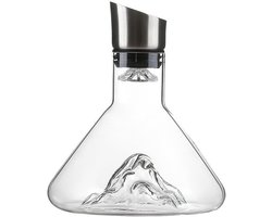Decanteer karaf wijn - Wijn Schenkkan - Wijn Karaf - Wijnkarafset Beluchterfilter - 1.5L Rode Wijn Karaf - Wijn accessoires - Loodvrij Handgeblazen - Iceberg Design Kristalheldere Beluchter - Transparant - Valentijnsdag & Moederdag Kerstcadeau Kerst