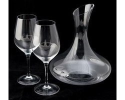 Decanteerkaraf Charm met 2 rode wijnglazen