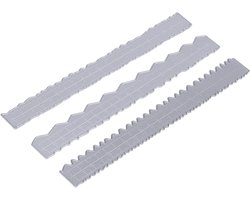 Deckle Edge Liniaal 3 Stuks Koolstofstaal Diy Onregelmatige Randen Embossing - Decoratief - Kaarten Maken - Lichtgewicht