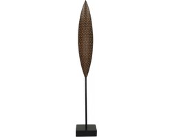 Deco Beeld Fay Zwart - MDF Zwart - 65x10x10cm (hxbxd) - Woonexpress