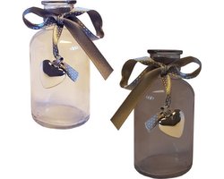 Deco Flessenset Met Hartje 5x10.5cm 2st