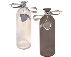Deco Flessenset Met Hartje 7x20cm 2st