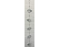 Deco hanger "Vogels" met metalen ketting - Zilveren ketting + groene vogel - lengte 108 cm - Woondecoratie - Woonaccessoires