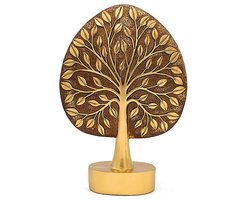 Deco Levensboom goudkleurig 17,5 cm x 7,5 x 26 cm