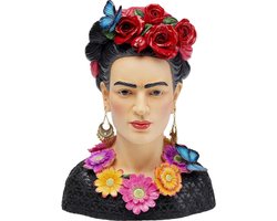 Deco Object Style Muze Bloemen – Vrouw met Vlinders en Echte Oorbellen – Tafeldecoratie en Woonaccessoires – 41x31x21 cm