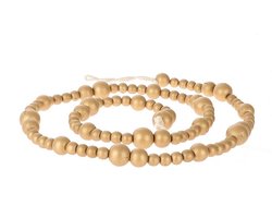 Deco woonketting hout L165cm goud