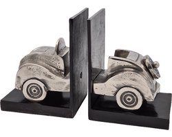 Deco4yourhome® - Boekensteun - Bookend - Car - Auto - Zwart - Zilver