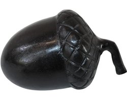 Deco4yourhome®- Decoratieve Eikel - Maat L - Metaal - Zwart