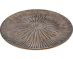 Deco4yourhome® - Dienblad - Schaal - Goud Antiek - Metaal - 40cm -Plateau