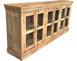 Deco4yourhome® - Dressoir - Spijlen - Blank Hout - 90x200x40cm