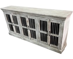 Deco4yourhome® - Dressoir - Spijlen - Wit - 90x200x40cm