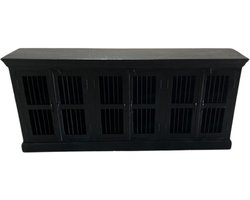 Deco4yourhome® - Dressoir - Spijlen - Zwart - 90x200x40cm