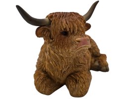 Deco4yourhome® - Schotse Hooglander Klein - Liggend - Beeld - Decoratie - Polyester