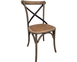 Deco4yourhome® - Stoel Ruud - IJzeren Kruis - Hout