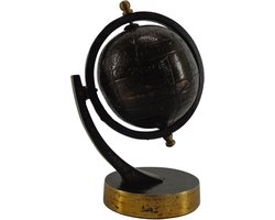 Deco4yourhome - Wereldbol - Bruin/Goud - 20cm