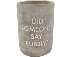 Deco4yourhome® - Wijnkoeler - Did someone say bubbly - Beton - Grijs - Cadeau