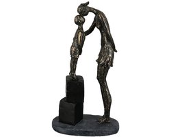 Decoartie Beeld Poly sculptuur "Moeder en kind" H28cm