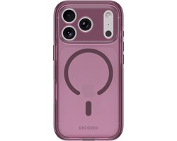DECODED Transparant Hoesje voor iPhone 18 Pro / 17 Pro, 100% Gerecycled Materiaal, Geschikt voor MagSafe, DropSafe Valbescherming tot 3 Meter, Anti-vergelingstechnologie, Krasbestendig, Glazen Cameraknop in Bijpassende Kleur, Frosted Sapphire