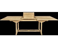 Decomeubel - Rechthoekige uitschuifbare tuintafel Teak 180-240 cm