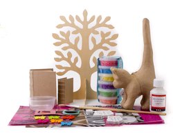 Décopatch® luxe knutselpakket Juwelenboom Poes | Foam Clay® decoupage | knutselidee