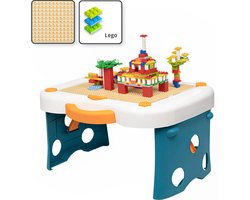 Decopatent® - Kinder Blokkentafel - Bouwtafel - Kindertafel - Watertafel - Zandtafel - Tekentafel - Geschikt voor Lego® Bouwstenen