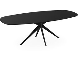 Decor eettafel eiken zwart - Deens ovaal - Anna onderstel - eiken tafel