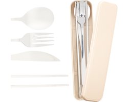 DeCor Reisbestek - Bestek To Go - Meeneem Bestek - Reis Bestek - Bestekset - Camping Bestek - Inclusief opbergdoosje - RVS