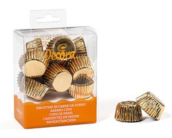 Decora 0339792, Cupcake-/muffinkoppen, Rond, 220 °C, Goud, Papier, 17 mm