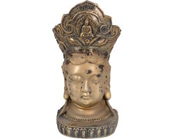 Decoratie Beeld Boeddha 11*9*22 cm Goudkleurig Kunststof Decoratief Figuur Decoratieve Accessoires Woonaccessoires
