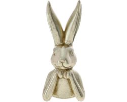 Decoratie beeld paashaas - borstbeeld - goud - polyresin - 20 cm - haas / konijn - paasdecoratie